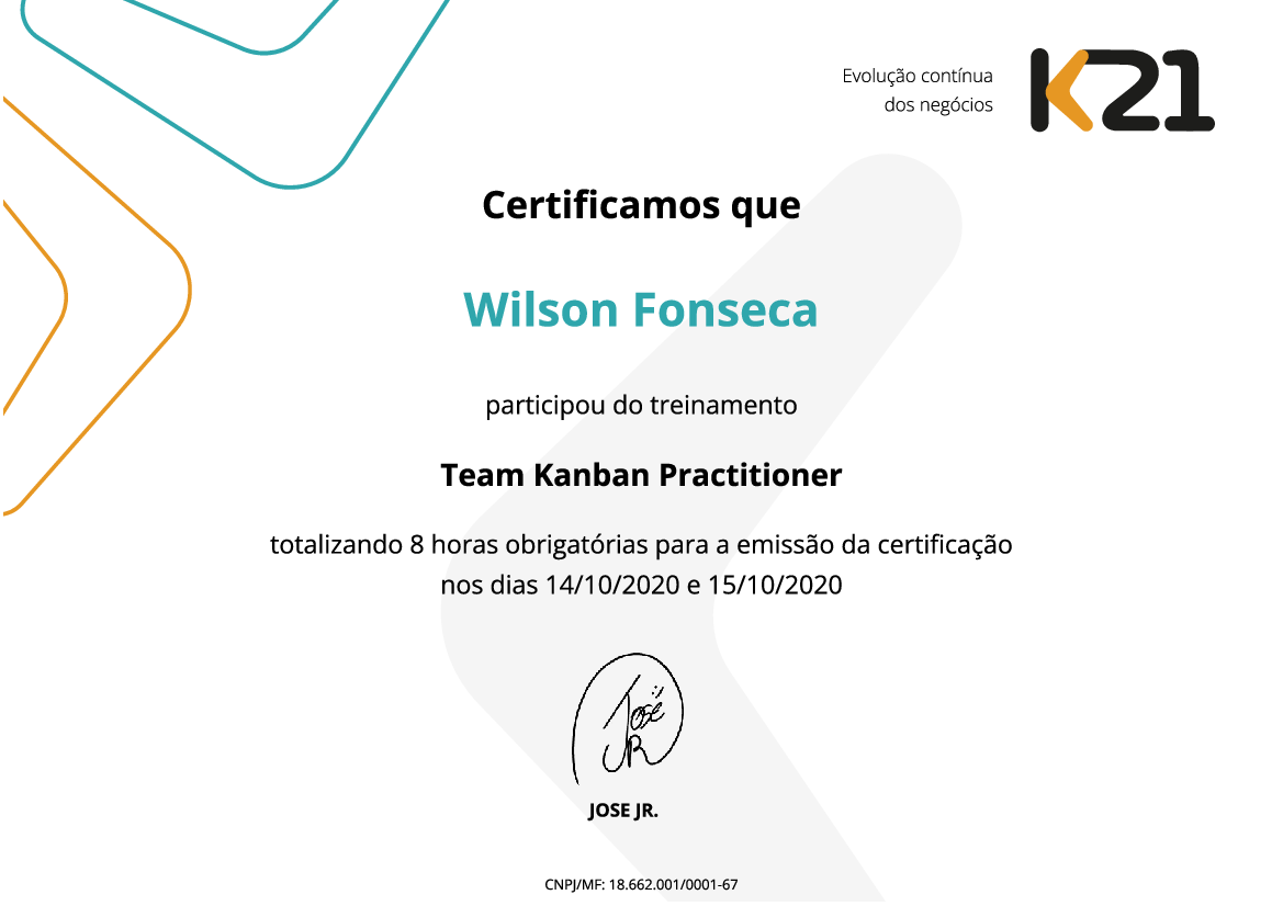 Certificado K21